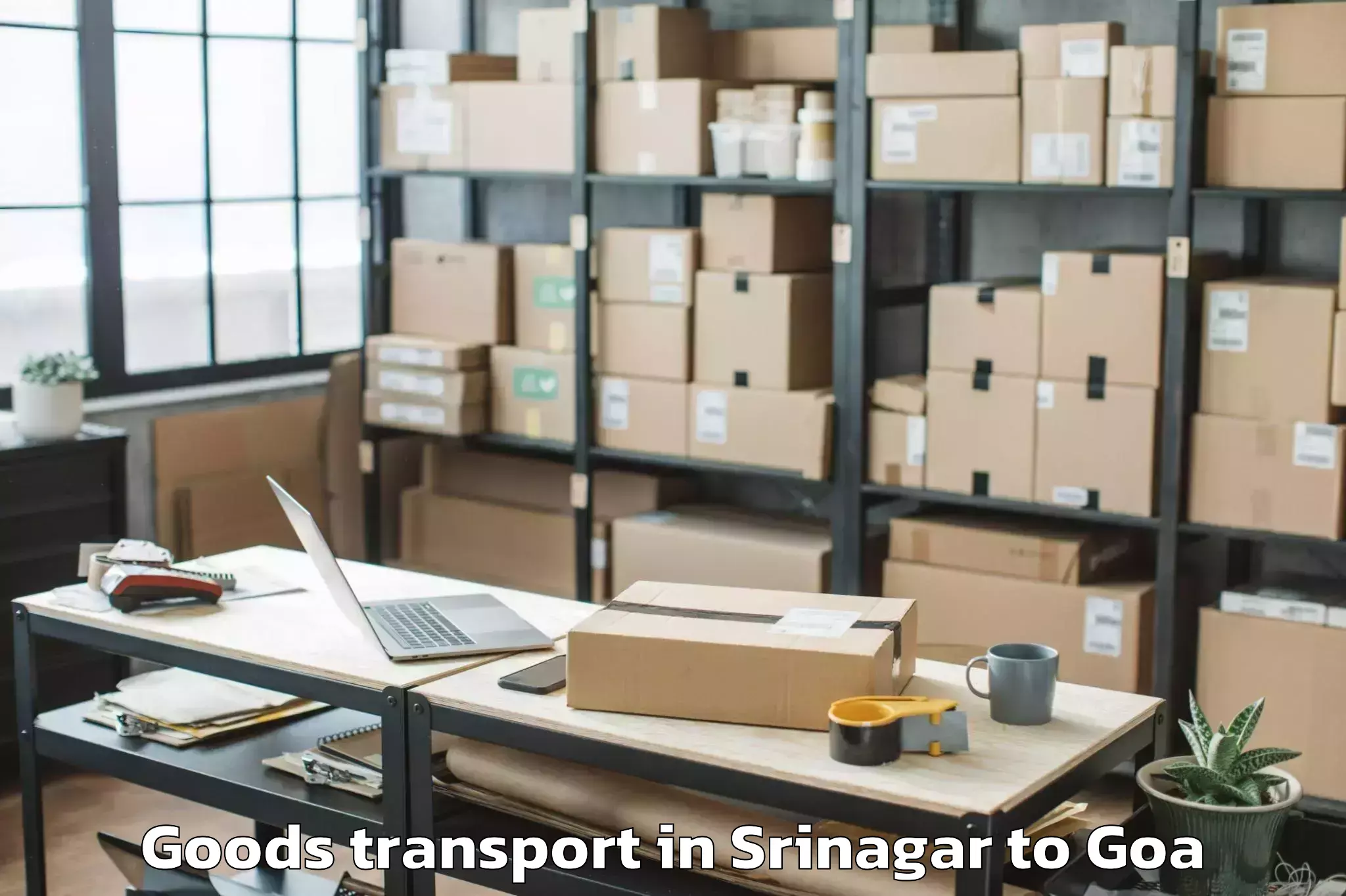 Hassle-Free Srinagar to Candolim Goods Transport